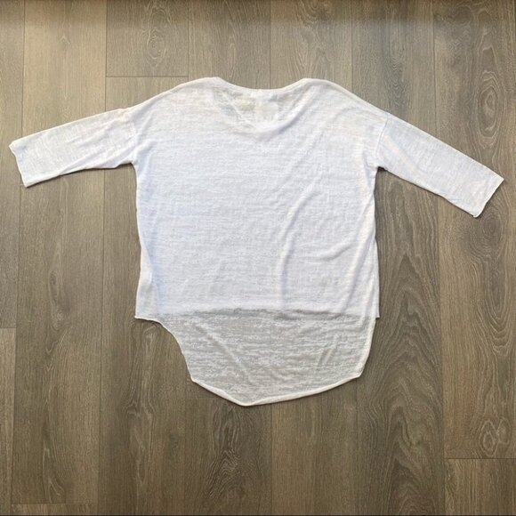 LNA Cape Strap Tee Top Burnout 3/4 Length Sleeve White Size Small - Picture 15 of 16
